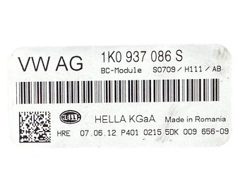 Řídící jednotka komfortu 1K0937086S Škoda Yeti 5L r.v. 2013 - 3