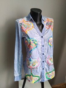 Desigual modrá halenka vel.XS - 3
