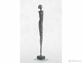 Dívka s mikádem, socha ženy kovová dekorace originální umění - 3