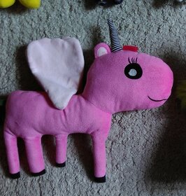 hračka plyšový pony, růžový jednorožec, koník Ikea - 3