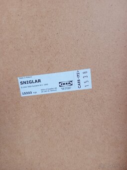 Přebalovací stůl, pult Sniglar IKEA, buk/bílá - 3