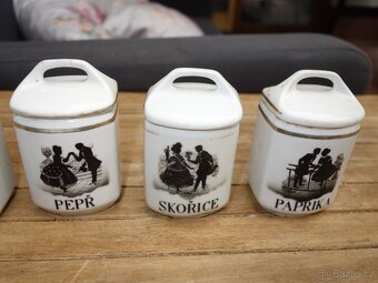 Porcelánové kořenky malé, 6ks, ROKOKO - 3