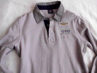 Aeronautica Militare pánske slim polo tričko M - 3