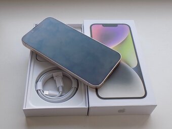 APPLE iPhone 14 128GB White - ZÁRUKA - TOP STAV - 3