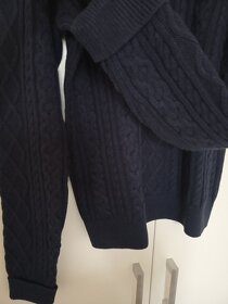 pansky modry svetr Reserved vel M s pletenym vzorem - 3