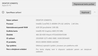 Acer Aspire E1-772,i3-4000M,WIN 10,HDD 500GB,RAM 4GB,17 palc - 3