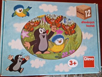 Dřevěné kostky krtek, puzzle Madadaskar, Memory medvídek Pú - 3