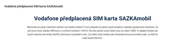 Sim karta-Sazka mobil /Vodafone.. - 3