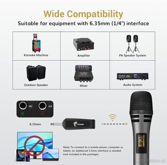 Bezdrátové mikrofony Tonor tw 320 - 3