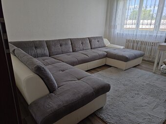 Velká rozkládací sedací souprava do U - 3