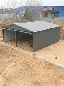Plechová dvojgaráž 6x5 RAL - 3