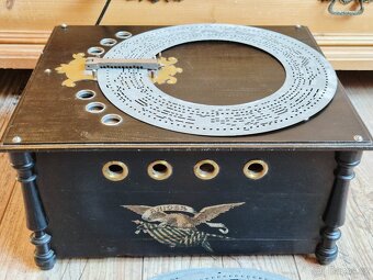 Starožitný hrací stroj, flašinet Ariosa, 1898, Německo - 3