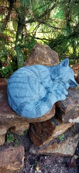 Zahradní dekorace- Spící kočka - 3