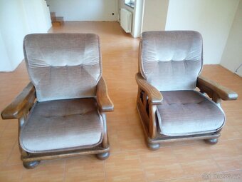 sedací souprava 3+1+1 masiv - holandský nábytek - 3