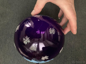 Vánoční ručně malovaná sbírková skleněná koule - 3
