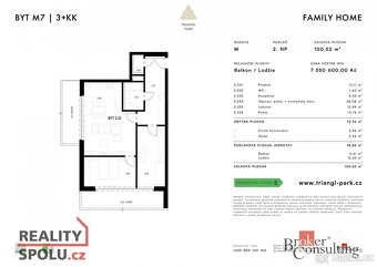Prodej, byty/3+kk, 72.92 m2, Měděná 3064/5, Jižní Předměstí, - 3