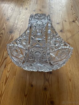 Skleněná broušená mísa na ovoce - 3