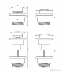 Umyvadlová výpust REA klik-klak - 3