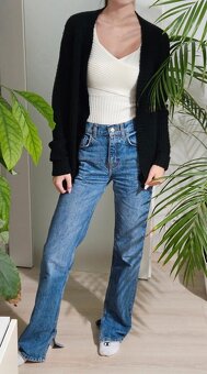 Černý svetr, kardigan vel s - 3