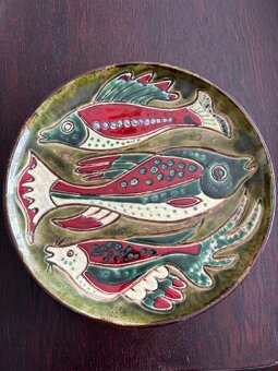 keramický talíř ryby - 3