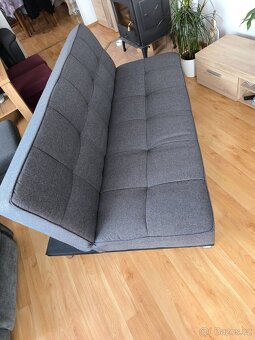 Gauč šedý slozitelny - 3