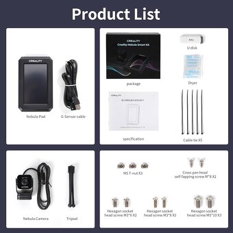 Creality Nebula Smart Kit, 4,3palcový Nebula Pad + kamera Na - 3