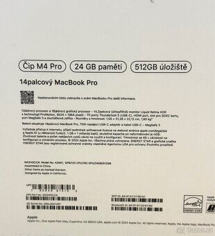 MacBook Pro 14 M4 Pro, 512GB, 24GB RAM, NOVÝ - 3