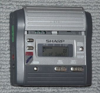 Minidisc SHARP MD-MT290,MDLP, media,sluch, manual, dig.kabel - 3