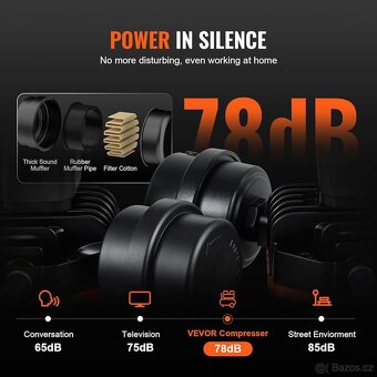 Vzduchový kompresor 20 galonů maximální tlak 125 PSI - 3