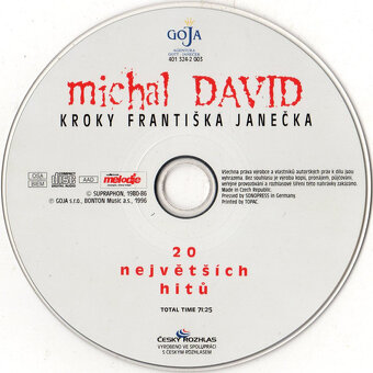 Prodám tyto 2 CD Michala Davida: - 3