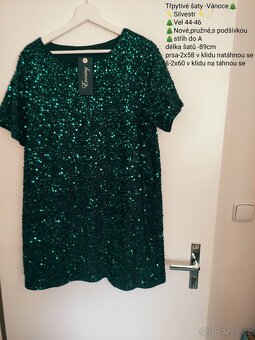 Vánoční šaty- Nové s visačkou,vel 46 - 3