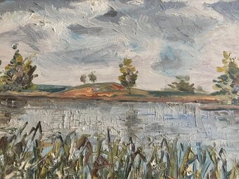 Obraz Stanislav Příhoda, Sázava 1964, olej 35x46 - 3