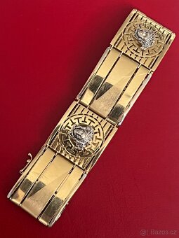 Zlato zlatý náramek versace 14 karátu - 3