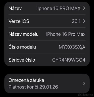 iPhone 16 Pro max 512GB černý titan - 3