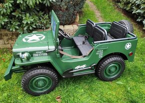 Dětský elektrický vojenský Jeep Willys - 3