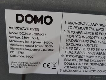 DOMO DO2431, prostorná 900w výkon. - 3