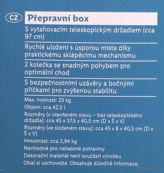Přepravní skládací box/vozík s kolečky - 3