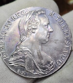 Krásný Stříbrný tolar Marie Terezie s.f - 3