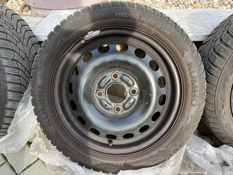 Zimní kola 195/50 R15 KUMHO – plechové disky - 3