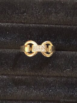 Zlatý dámský prsten 14 kt. 585 váha 2,11 g zlato - 3