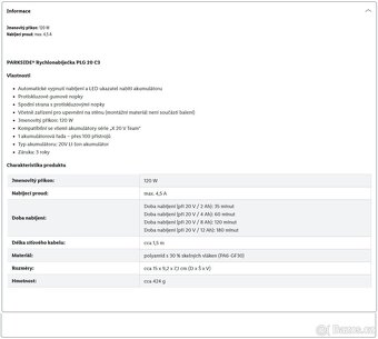 Sada akumulátor a nabíječka Parkside Performance - 3