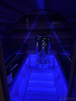 Luxusní Fínska sauna z cedru pro 4-6 osob s panoram.oknem - 3