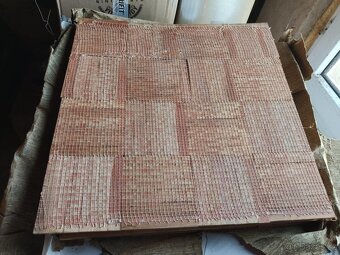 Dubová mozaika na podlahu atd. 48x48cm dlaždice 95ks,22m2. - 3