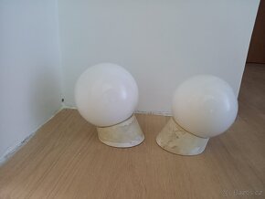 RETRO lampy osvětlení "KOULE" i s podstavci - použité, ale p - 3