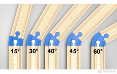 Vláčkodráha Brio Ikea Lidl koleje - úhlová spojka, zatáčka - 3