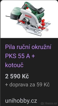 NOVÁ OKRUŽNÍ PILA BOSCH PKS 55 A - 3