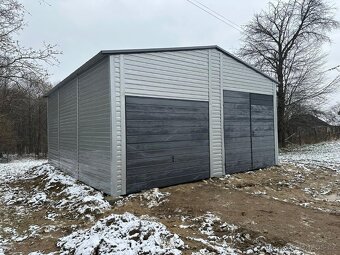Plechová garáž 6,5x8m - 3