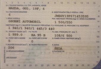 Mazda 6 kombi 2.0i GG1 - 3