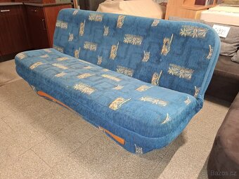 Sedaci souprava 3+1+1 rozkládací modrá - 3