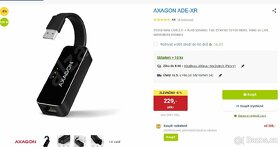 Axagon Usb rj45 - 3